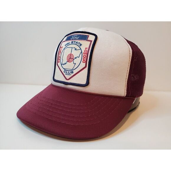 Vintage Ford Mustang Fomoco Club Snapback Patch Trucker Cap Hat Mesh USA 70s 80s - Picture 1 of 10
